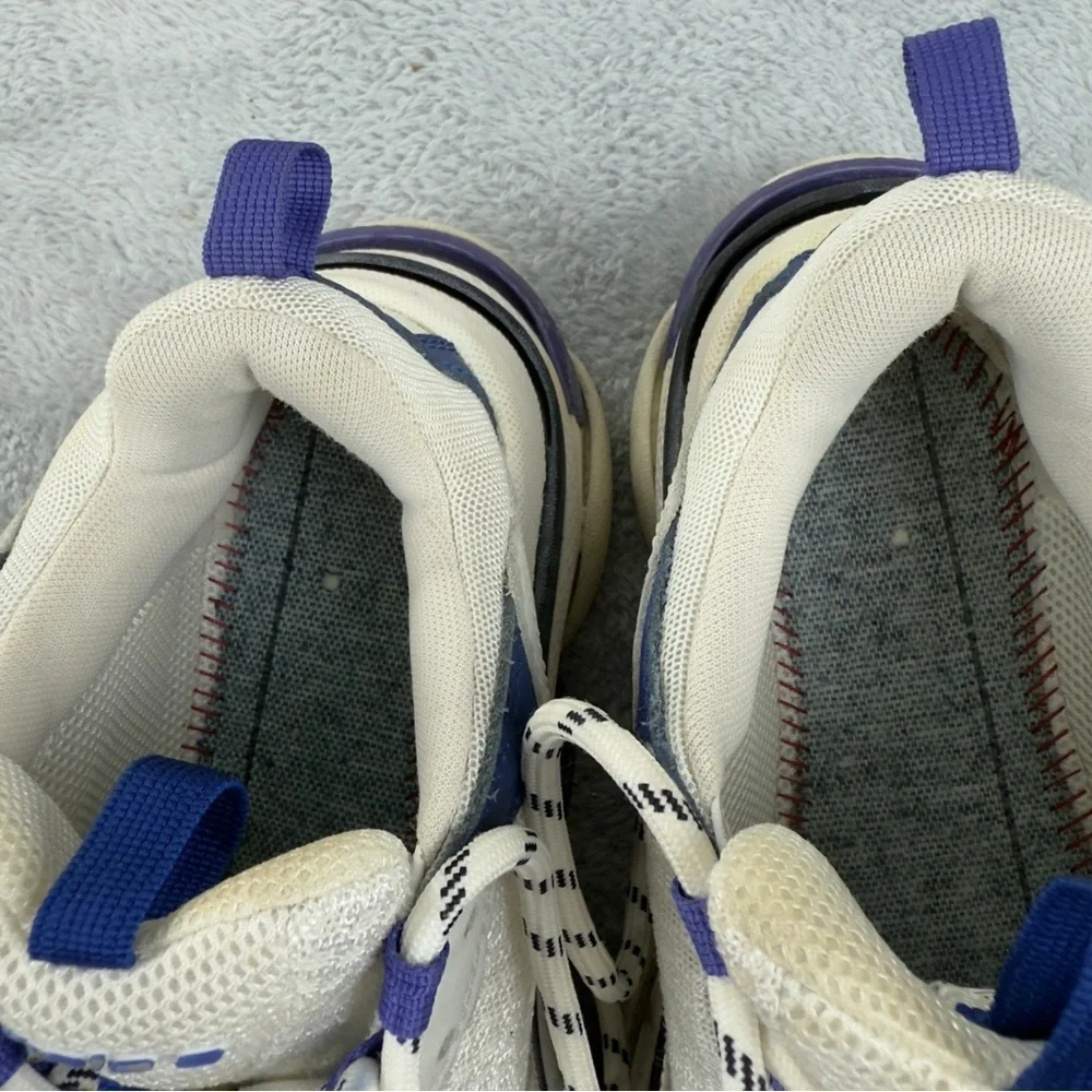 Balenciaga Triple S White Purple Women Size 7 - Picture 5 of 16